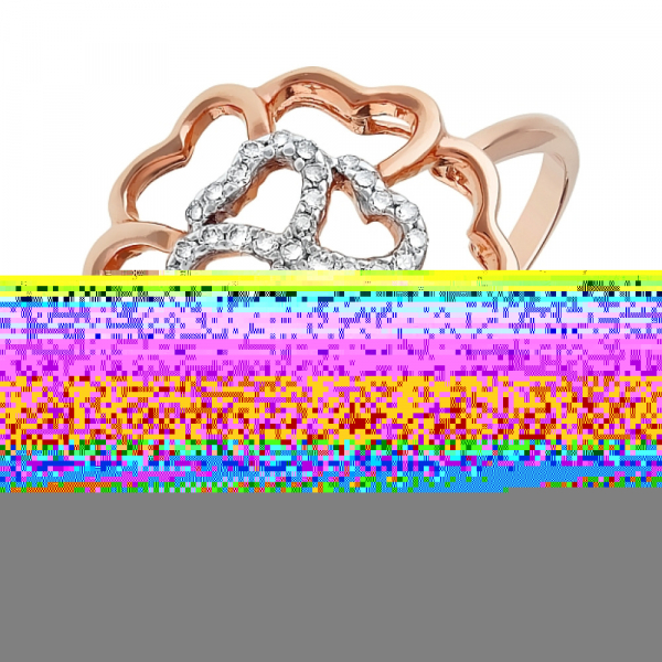 Золотое кольцо с бриллиантом № 113872