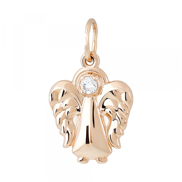 Золотая подвеска с фианитом № 130108