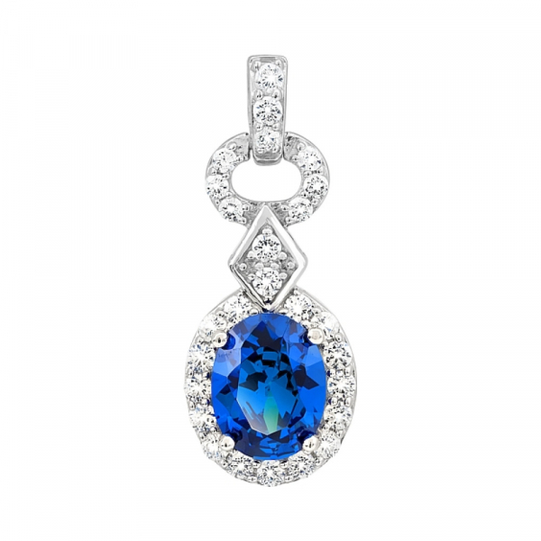 Серебряная подвеска с фианитами № 116630