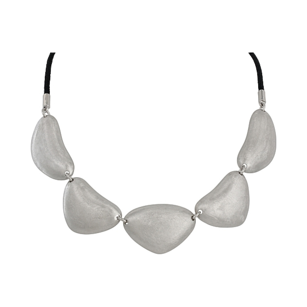 Серебряное колье без камня № 106752