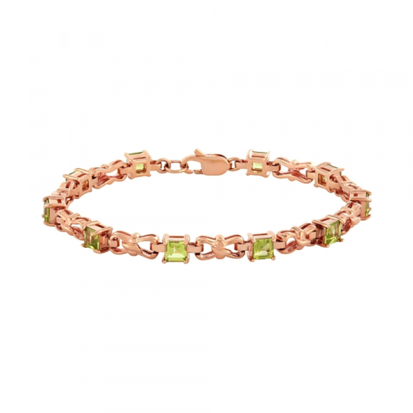 Золотой браслет с хризолитом № 51595