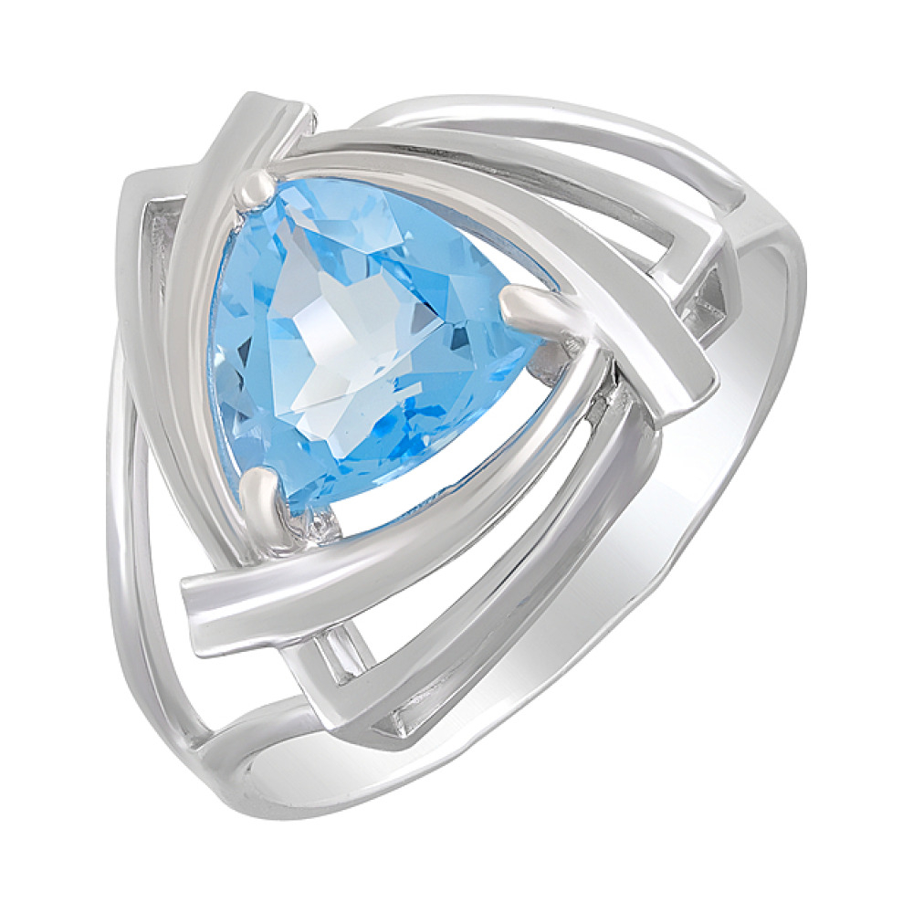 Серебряное кольцо с топазом № 123259