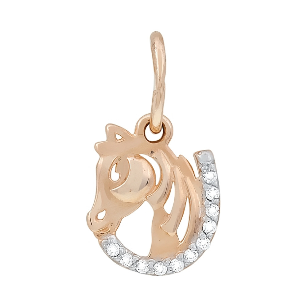 Золотая подвеска с фианитами № 116356