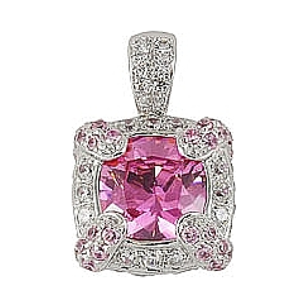 Серебряная подвеска с фианитом № 68640