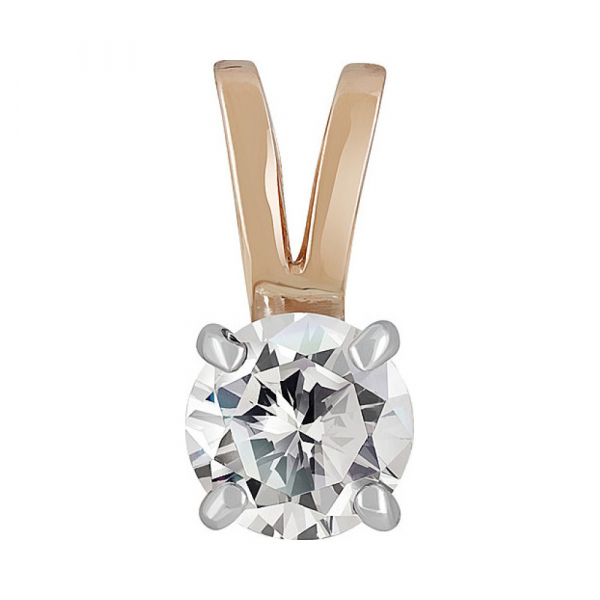 Золотая подвеска с фианитом № 134758