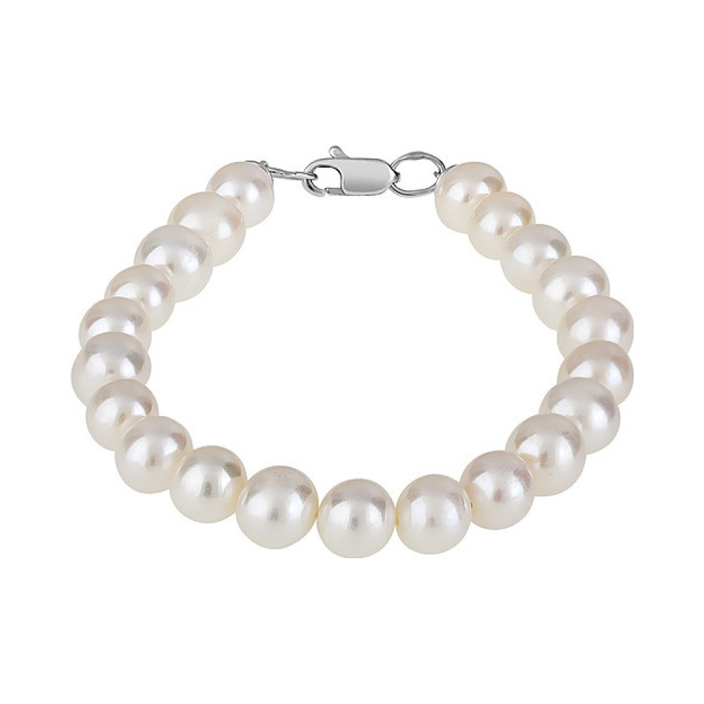 Серебряный браслет с жемчугом № 132850