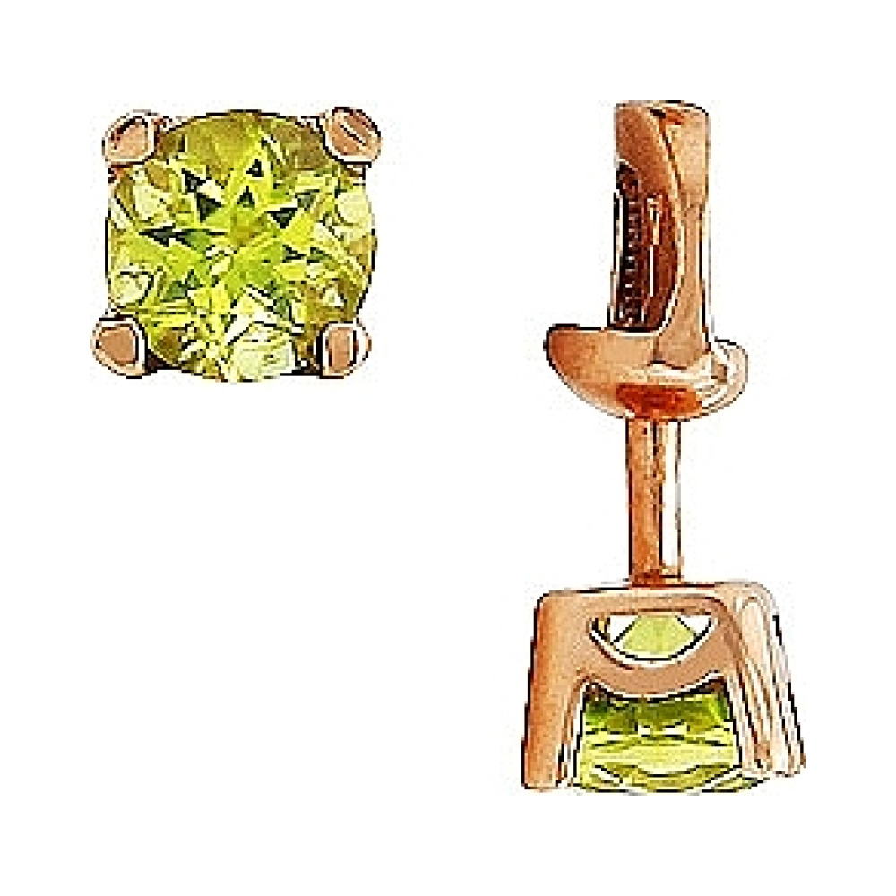 Пуссеты с хризолитом № 51698