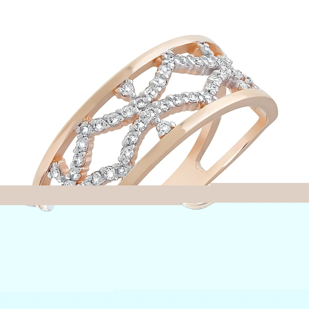 Золотые серьги с раухтопазом и фианитом № 114046