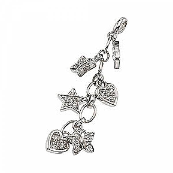 Серебряная подвеска с фианитом № 33756