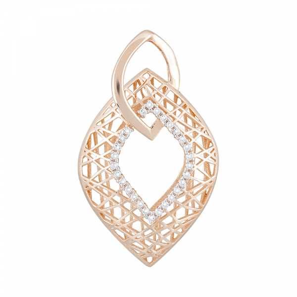 Золотая подвеска с фианитами № 124707