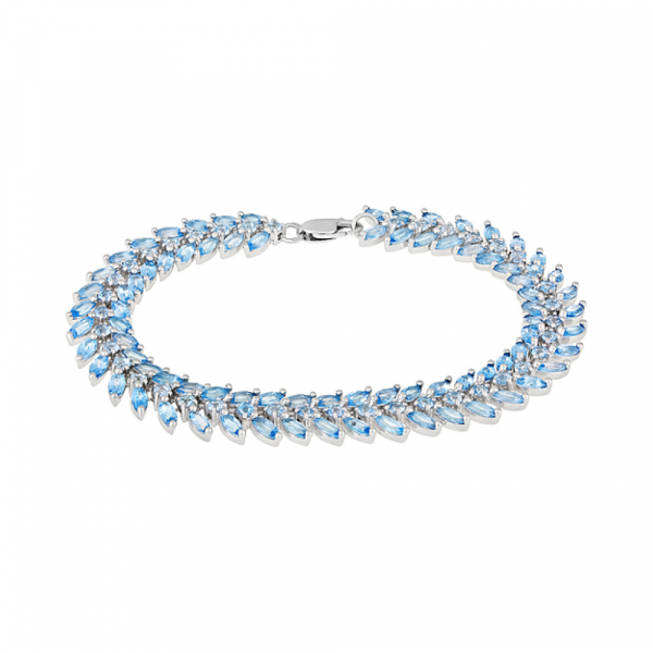 Серебряный браслет с топазом № 123886