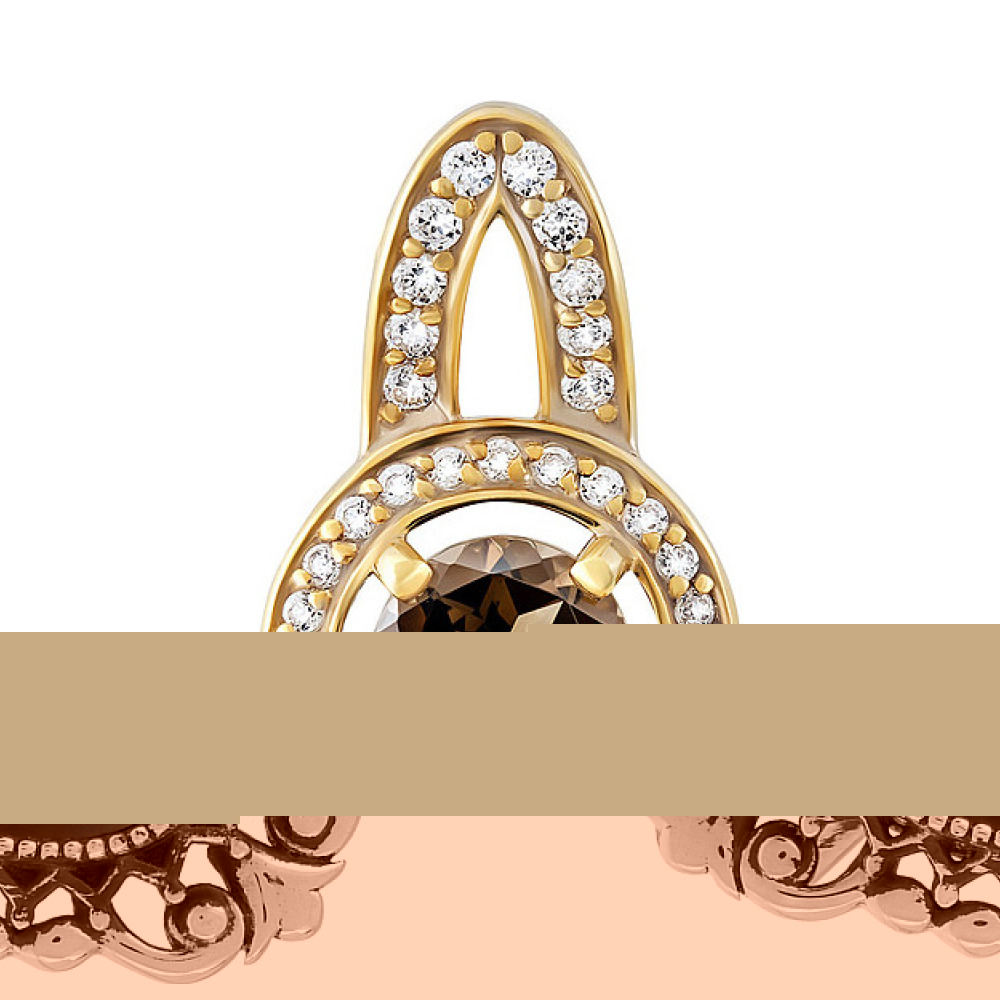 Серебряное кольцо с карбоном № 108433