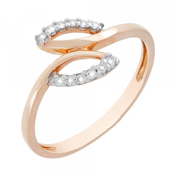 Золотое кольцо с бриллиантом № 98159