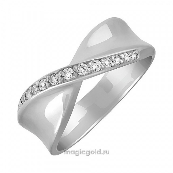 Серебряное кольцо с фианитом № 134773