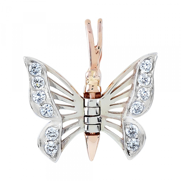 Золотая подвеска с фианитами № 111264