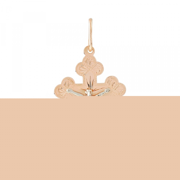 Серебряная подвеска с фианитом и золотым покрытием № 118401