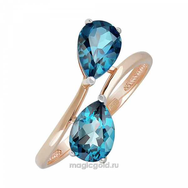 Золотое кольцо с топазом № 139071