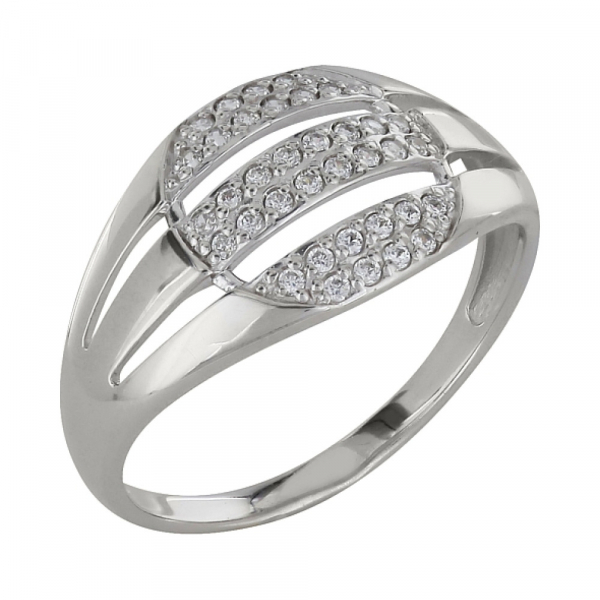 Золотое кольцо с фианитом № 98382