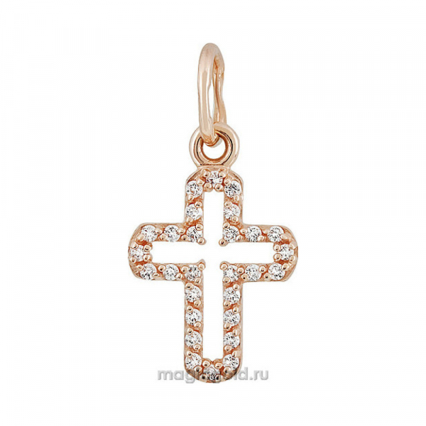 Золотая подвеска с фианитом № 142157
