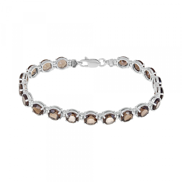 Серебряный браслет с раухтопазом № 122878