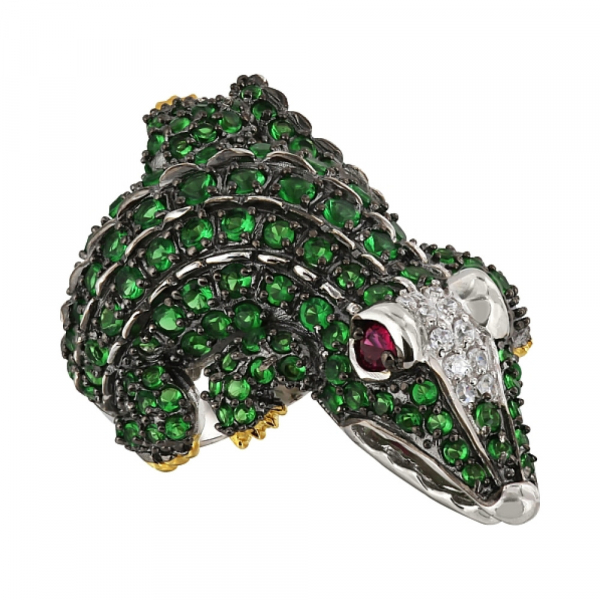 Серебряное кольцо с фианитом № 99588