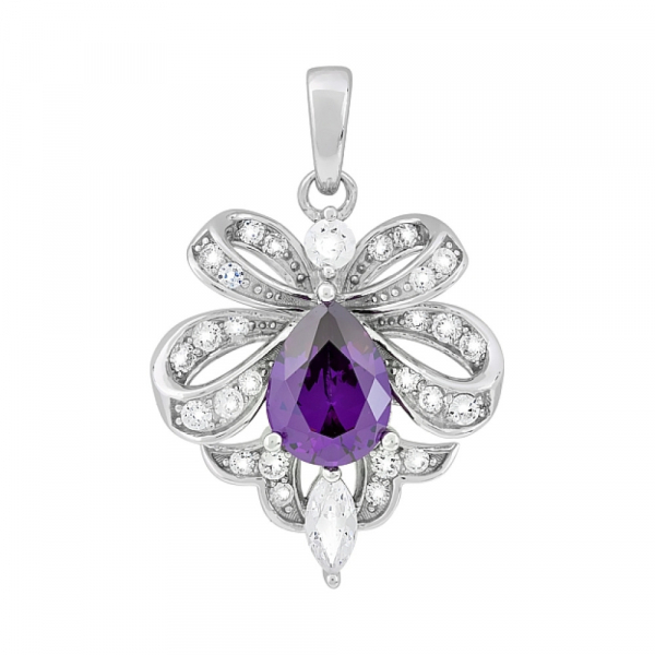 Серебряная подвеска с фианитами № 117506