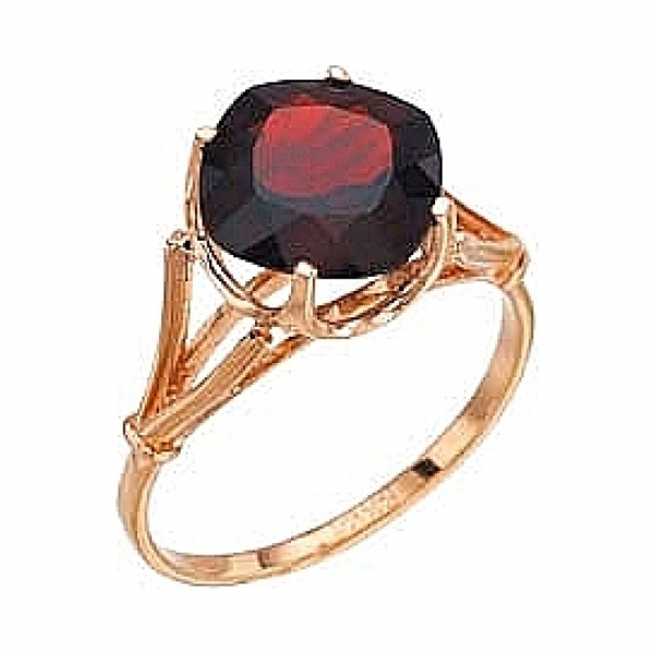 Золотое кольцо с гранатом № 4343