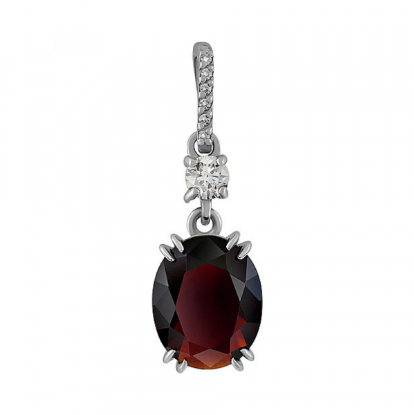 Серебряная подвеска с алпанитом и фианитом № 134006