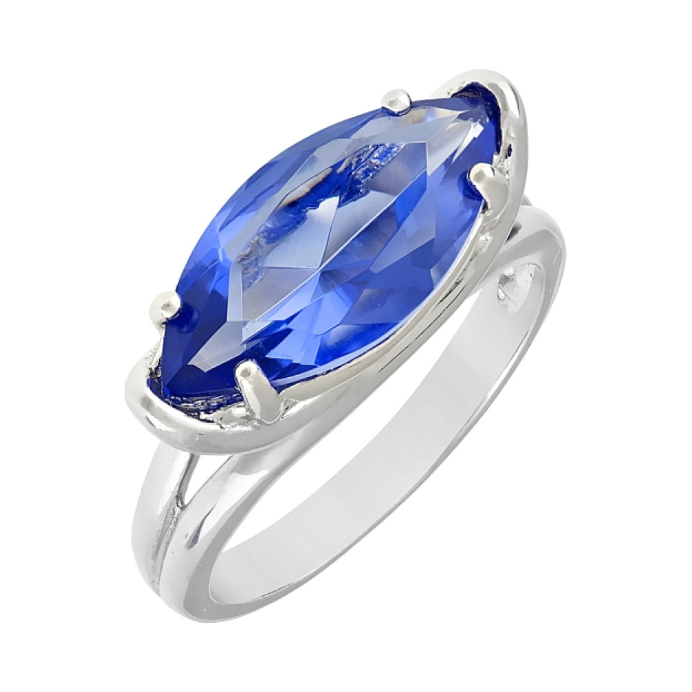 Серебряное кольцо с фианитом № 68386