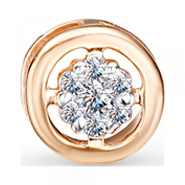 Золотая подвеска с фианитом № 156407