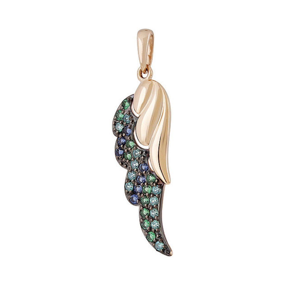 Золотая подвеска с фианитом № 135993