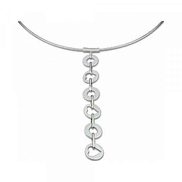 Серебряное колье без камня № 6392