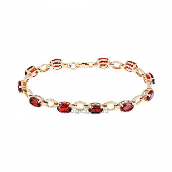 Золотой браслет с гранатом № 121024
