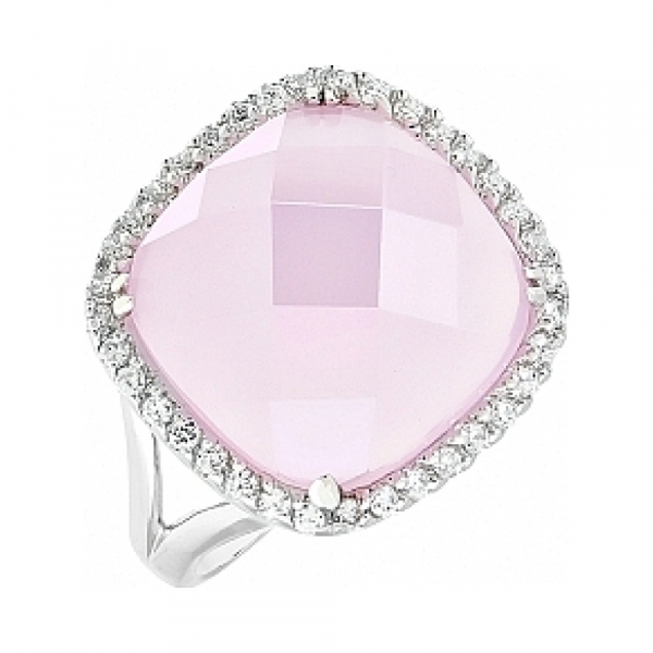 Серебряное кольцо с фианитом № 114283