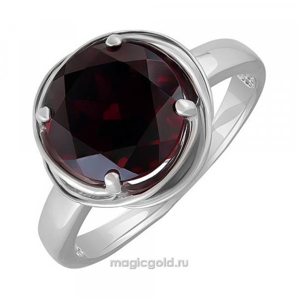 Серебряное кольцо с гранатом № 140135