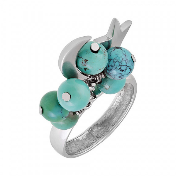 Серебряное кольцо с бирюзой № 30528