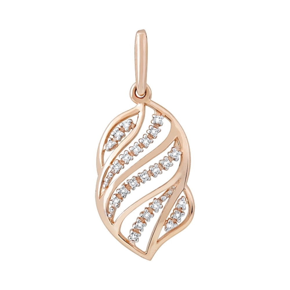 Золотая подвеска с фианитами № 116582