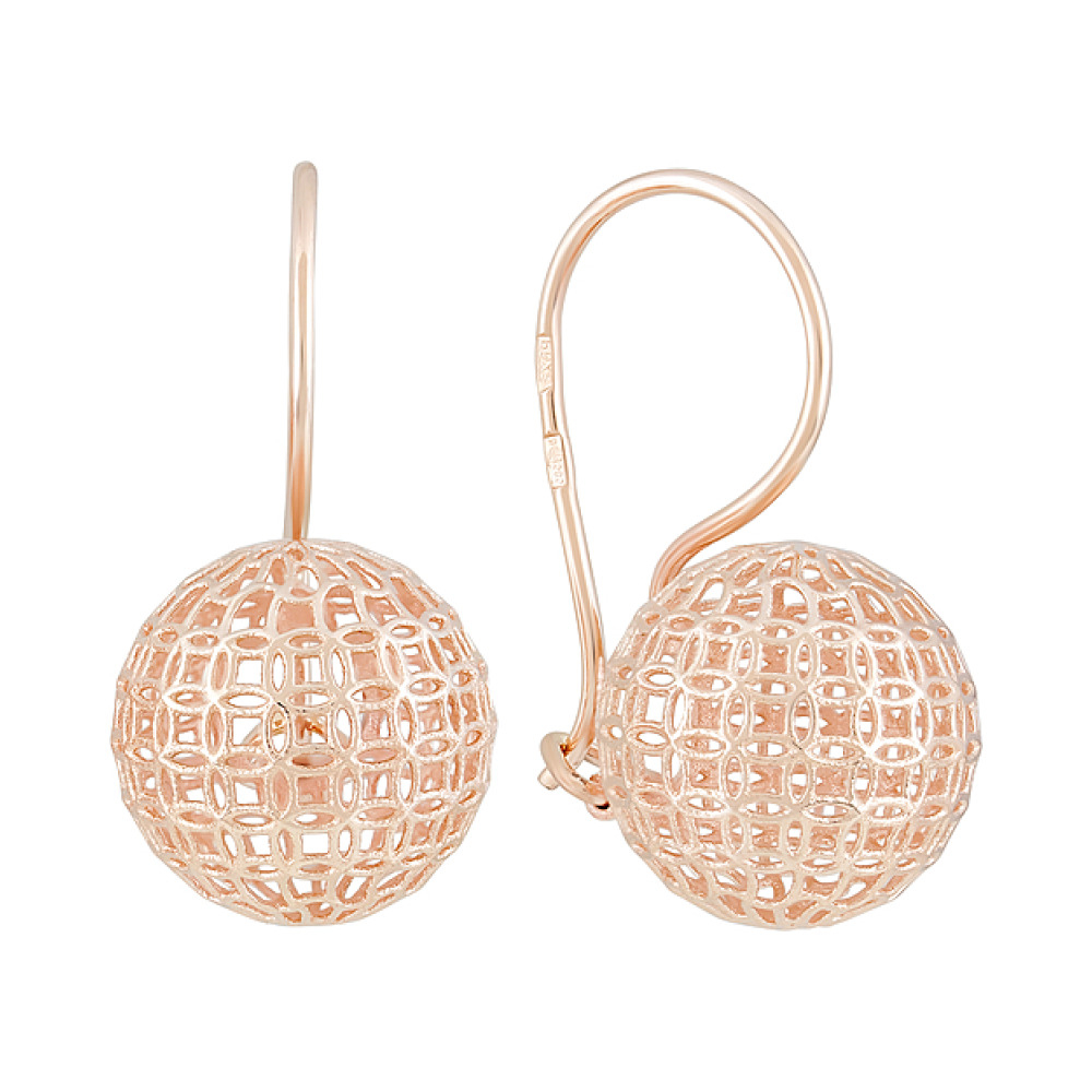 Золотые серьги без камня № 124733