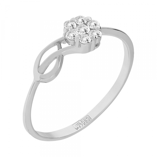 Золотое кольцо с бриллиантом № 100027