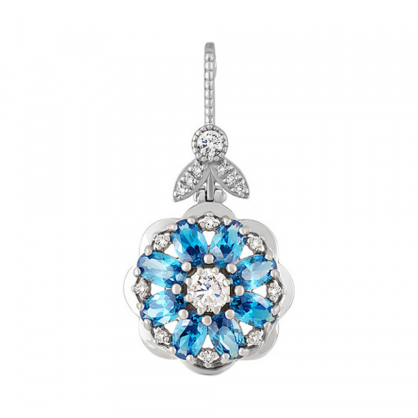Серебряная подвеска с фианитом № 134210