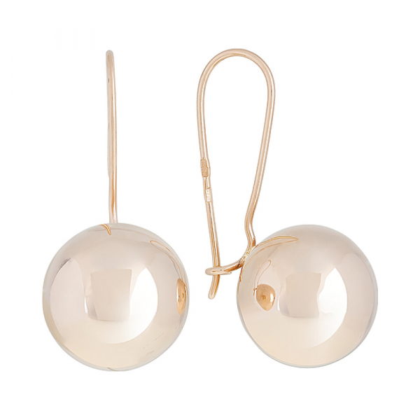 Золотые серьги без камня № 122300