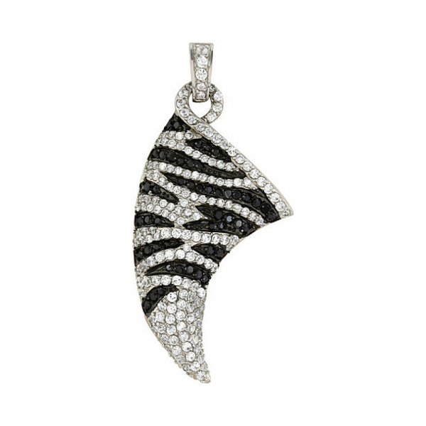 Серебряная подвеска с фианитом № 82607