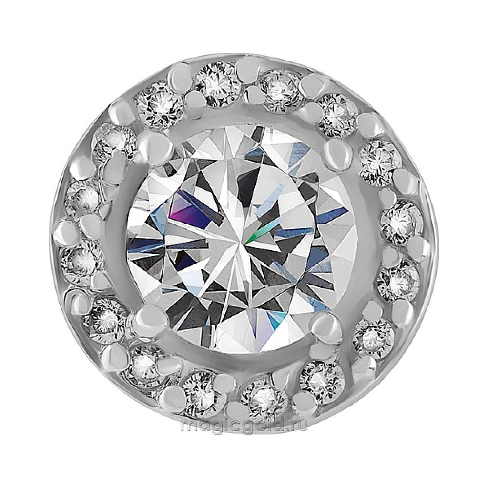 Серебряная подвеска с фианитом № 134399