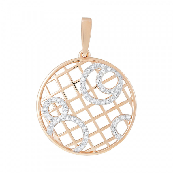 Золотая подвеска с фианитами № 126403