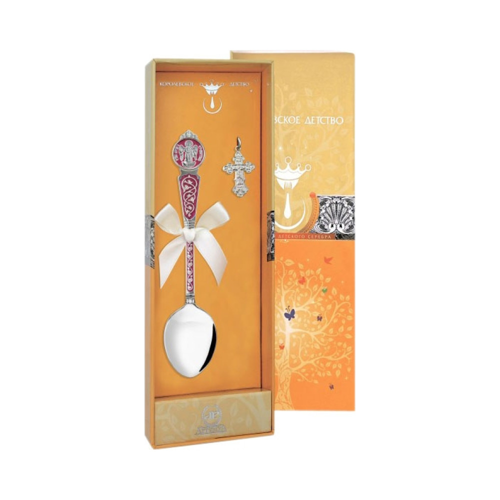 Набор "Крестильный"   "Ангел Хранитель"  1027НБ00807_красный