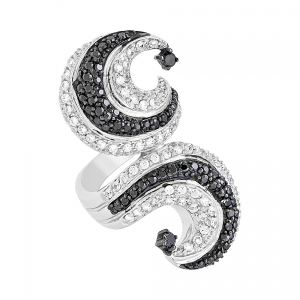 Серебряное кольцо с фианитом № 83546