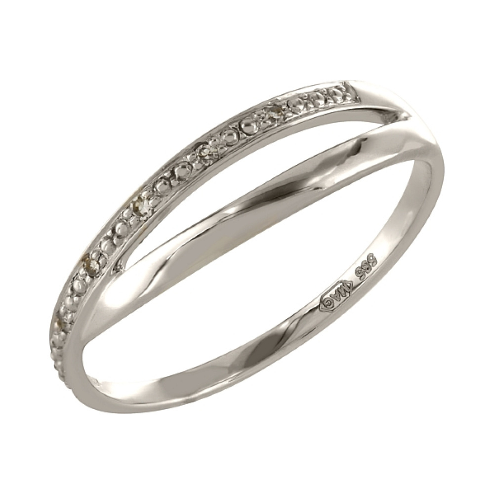 Золотое кольцо с бриллиантом № 101945