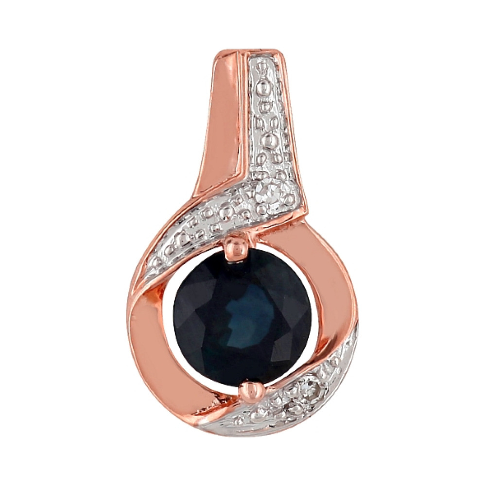 Подвеска с бриллиантом и сапфиром № 98692