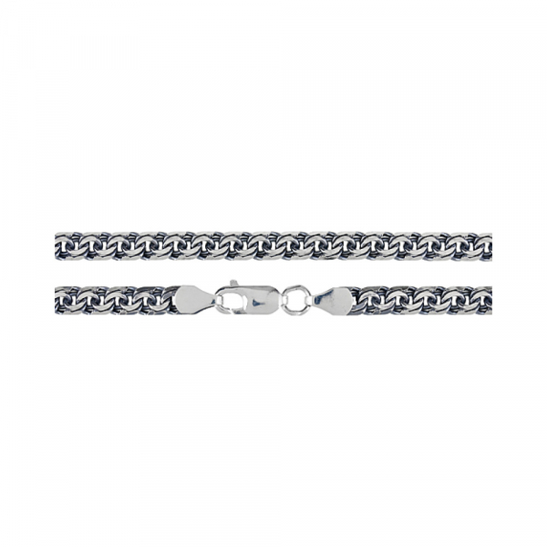 Серебряная цепь гарибальди черн. № 128177