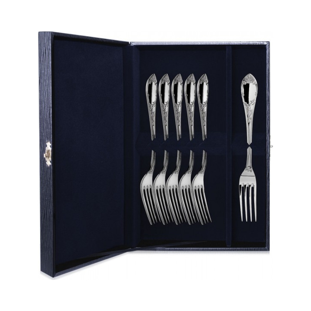 Набор из 6 серебряных десертных вилок «Престиж»